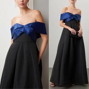 Sachin + Babi Kelli Strapless Gown Maxi Dress Black Blue Size 10‎ NWT